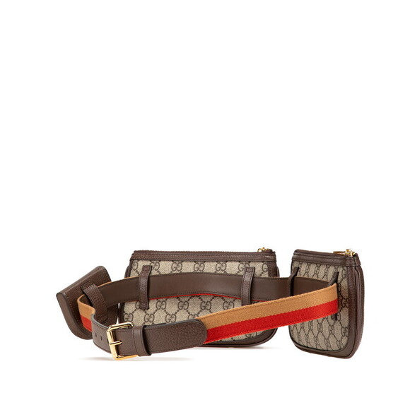Gucci GG Supreme Blondie Waist Bag Body Brown Leather - Picture 2 of 8